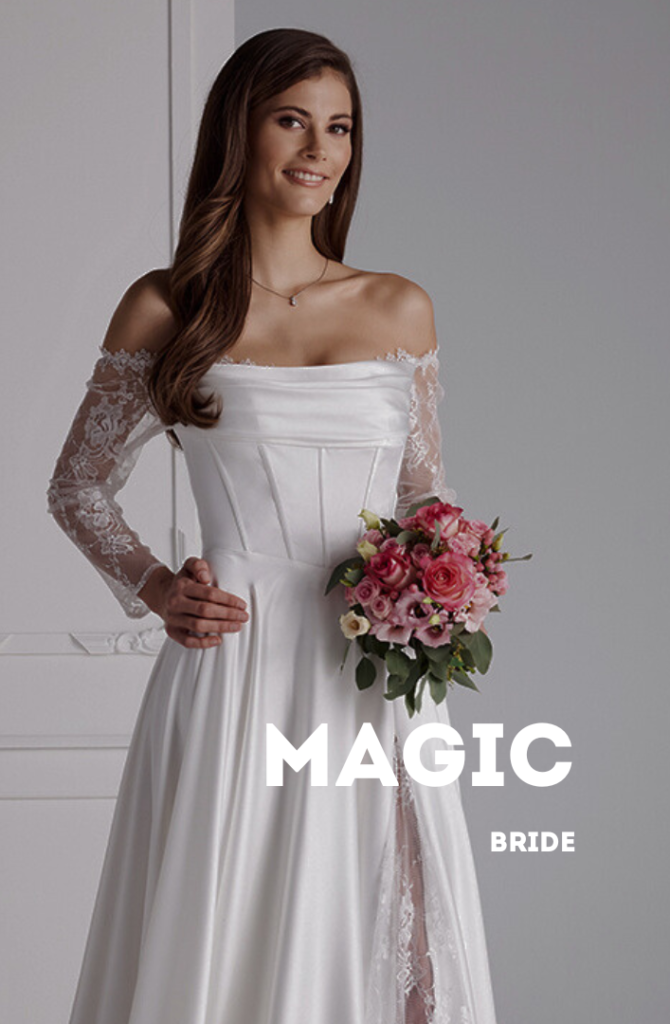 Magic Bride von Luxuar Weddingdresses mit langen Spitzenärmel